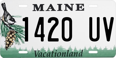 ME license plate 1420UV