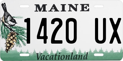 ME license plate 1420UX