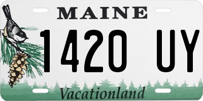 ME license plate 1420UY