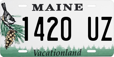 ME license plate 1420UZ