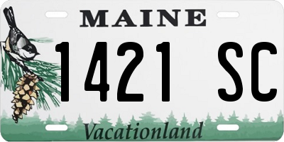 ME license plate 1421SC
