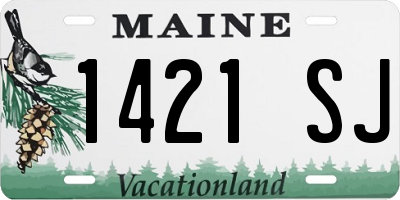 ME license plate 1421SJ