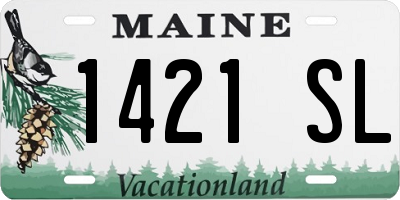 ME license plate 1421SL