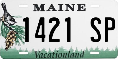 ME license plate 1421SP