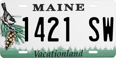 ME license plate 1421SW