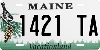 ME license plate 1421TA
