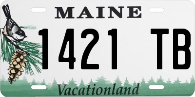 ME license plate 1421TB