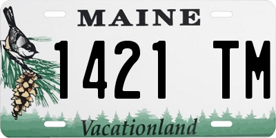 ME license plate 1421TM