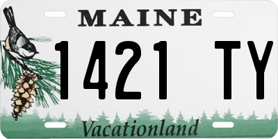 ME license plate 1421TY