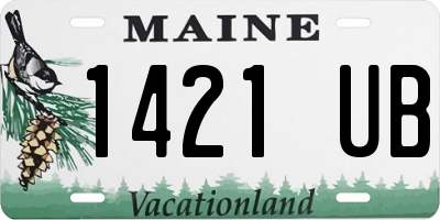 ME license plate 1421UB