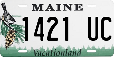ME license plate 1421UC