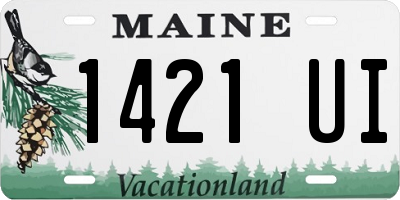 ME license plate 1421UI