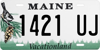 ME license plate 1421UJ