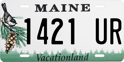 ME license plate 1421UR