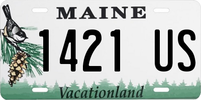 ME license plate 1421US