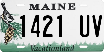 ME license plate 1421UV