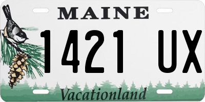 ME license plate 1421UX