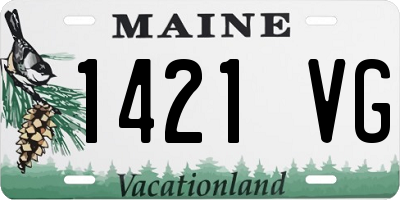 ME license plate 1421VG