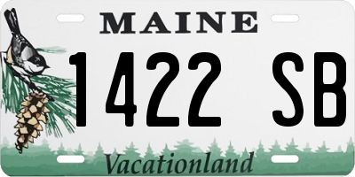 ME license plate 1422SB