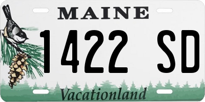 ME license plate 1422SD