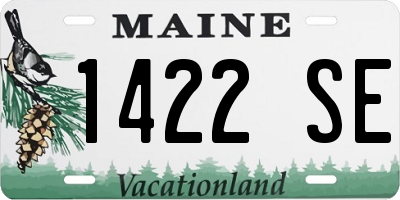 ME license plate 1422SE