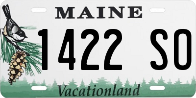 ME license plate 1422SO