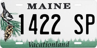 ME license plate 1422SP