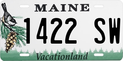 ME license plate 1422SW