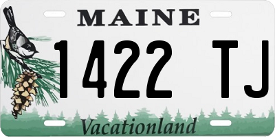 ME license plate 1422TJ
