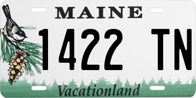 ME license plate 1422TN