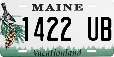 ME license plate 1422UB
