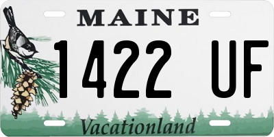 ME license plate 1422UF