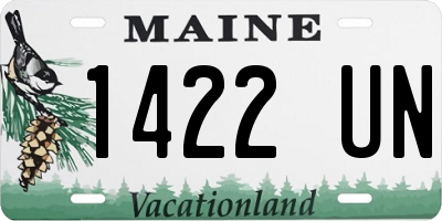 ME license plate 1422UN