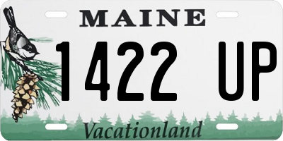 ME license plate 1422UP