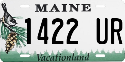 ME license plate 1422UR