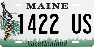 ME license plate 1422US