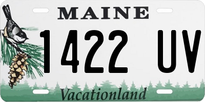 ME license plate 1422UV