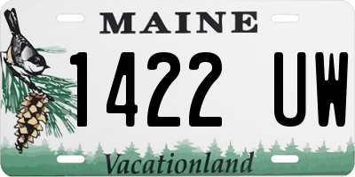 ME license plate 1422UW