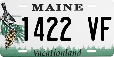 ME license plate 1422VF