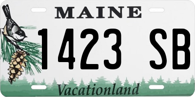 ME license plate 1423SB