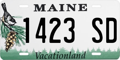 ME license plate 1423SD