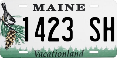 ME license plate 1423SH
