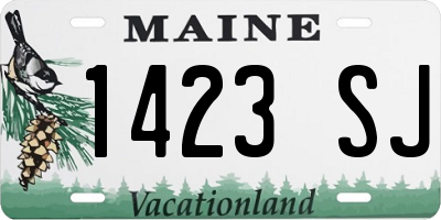 ME license plate 1423SJ