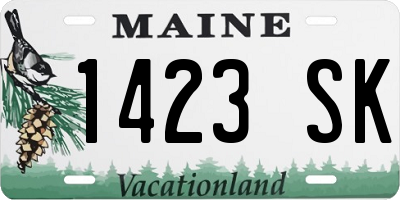 ME license plate 1423SK