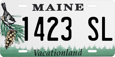 ME license plate 1423SL