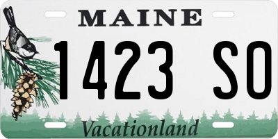 ME license plate 1423SO