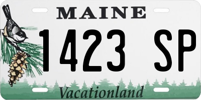 ME license plate 1423SP