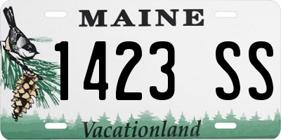 ME license plate 1423SS