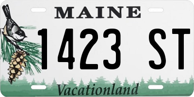 ME license plate 1423ST