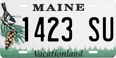 ME license plate 1423SU